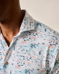 Johnnie-O Making Waves Short Sleeve Hangin' Out Button Up Shirt