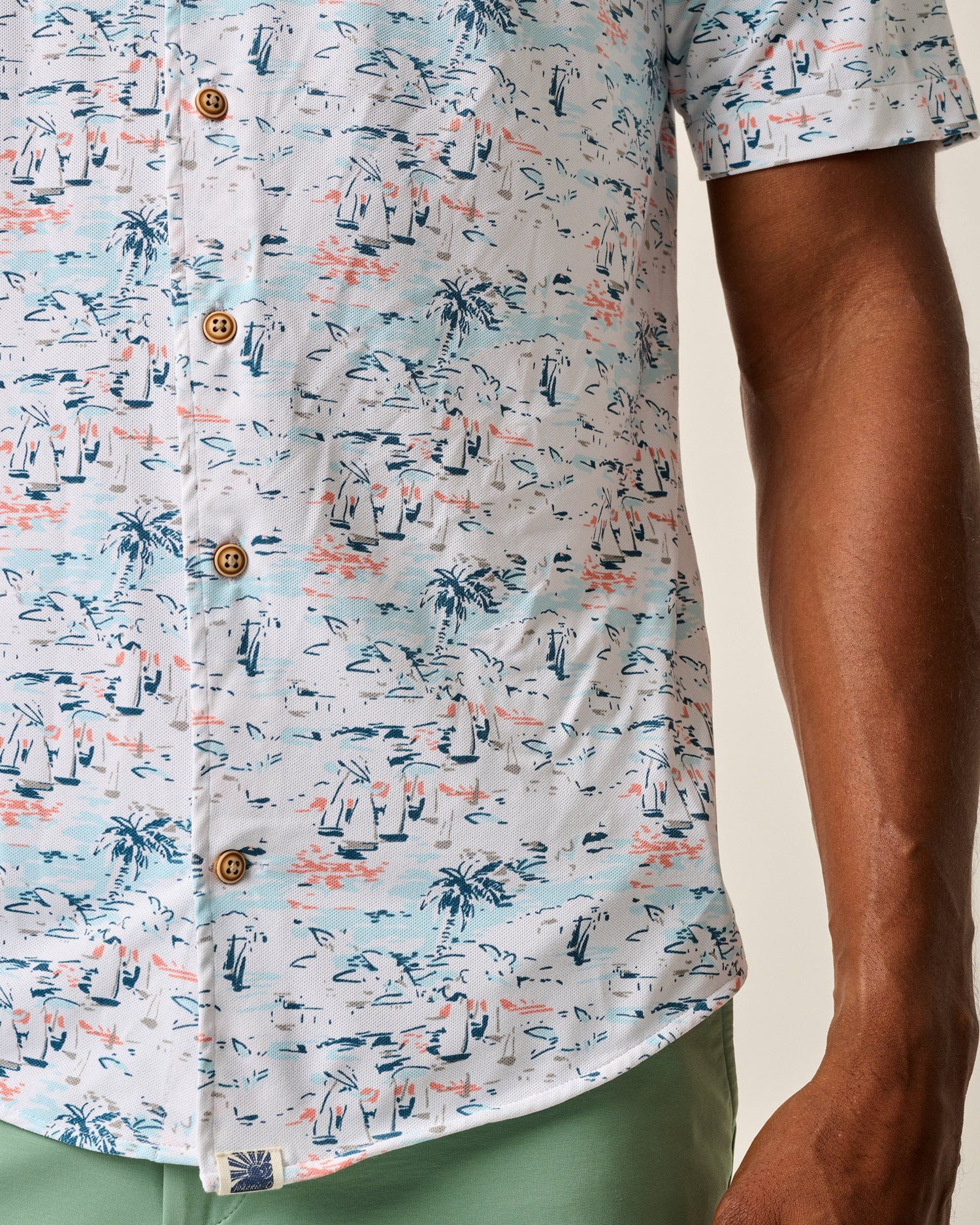 Johnnie-O Making Waves Short Sleeve Hangin' Out Button Up Shirt