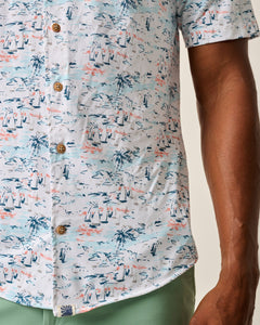 Johnnie-O Making Waves Short Sleeve Hangin' Out Button Up Shirt