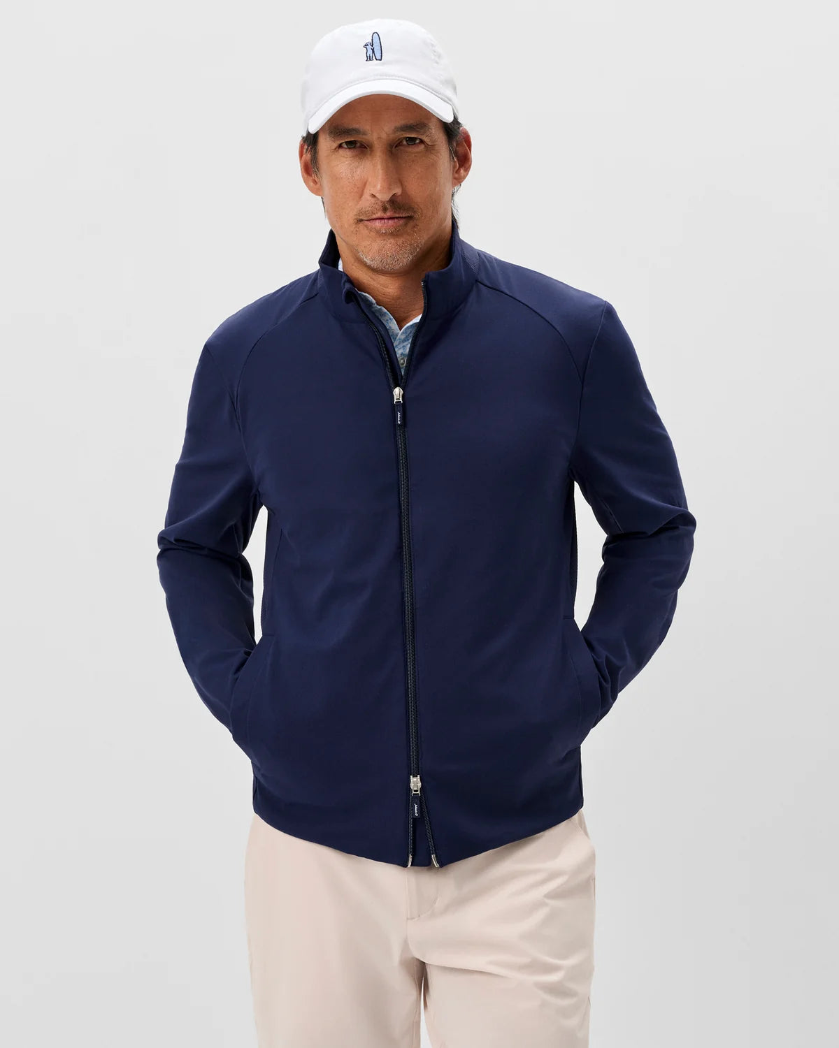Johnnie-O Hoppin' Ribbed Knit Performance Jacket