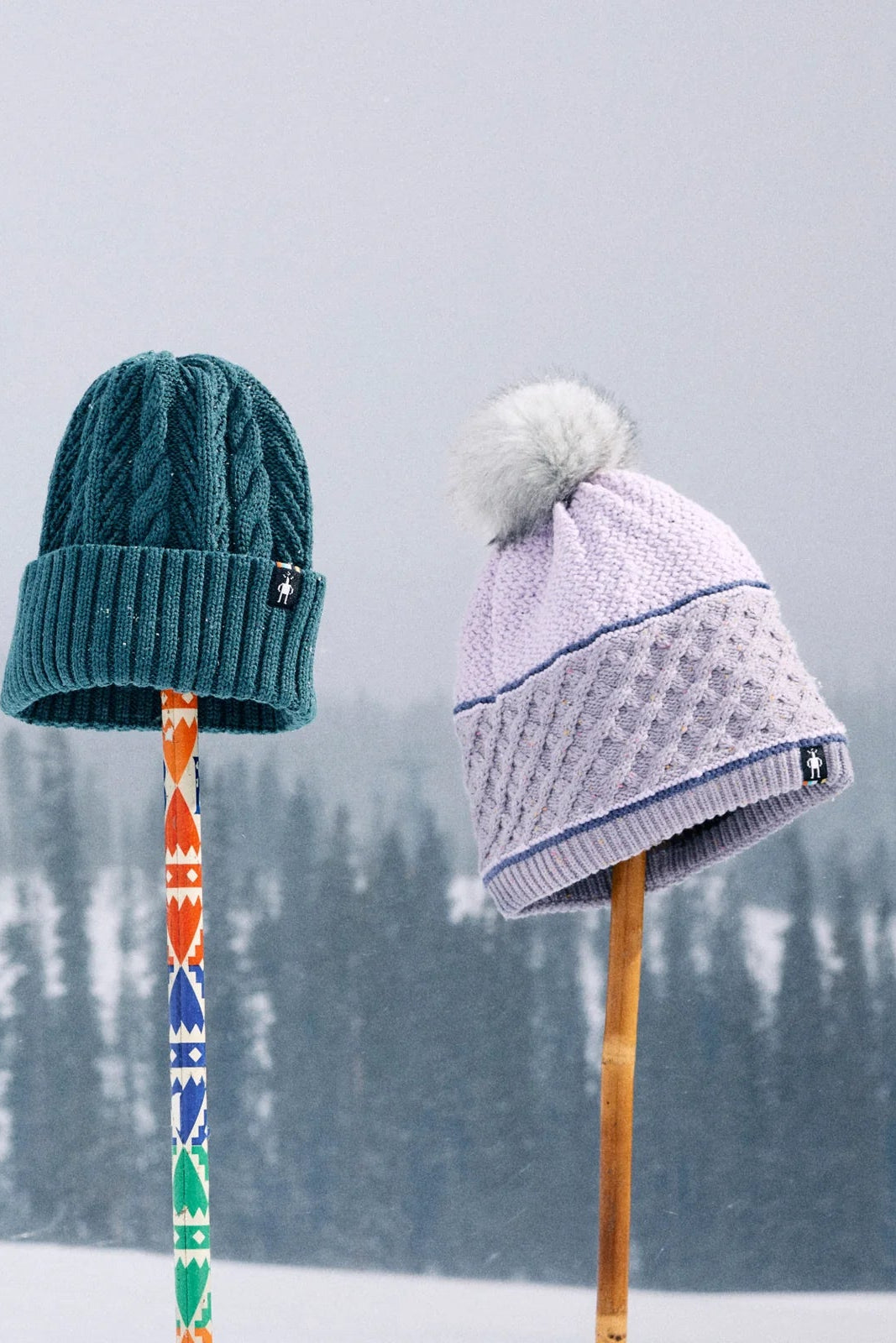 Smartwool Cable Knit Colourblock Pom Beanie