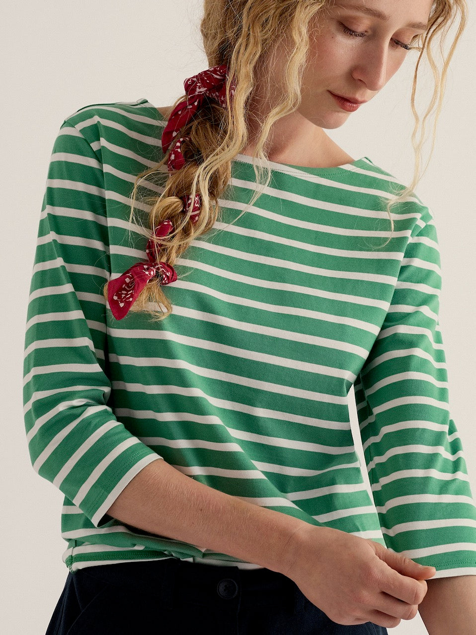 Seasalt Cotton 3/4 Sleeve Sailor Shirt