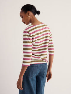 Seasalt Cotton 3/4 Sleeve Sailor Shirt
