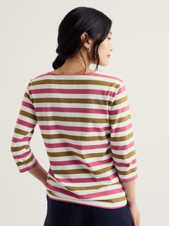 Seasalt Cotton 3/4 Sleeve Sailor Shirt