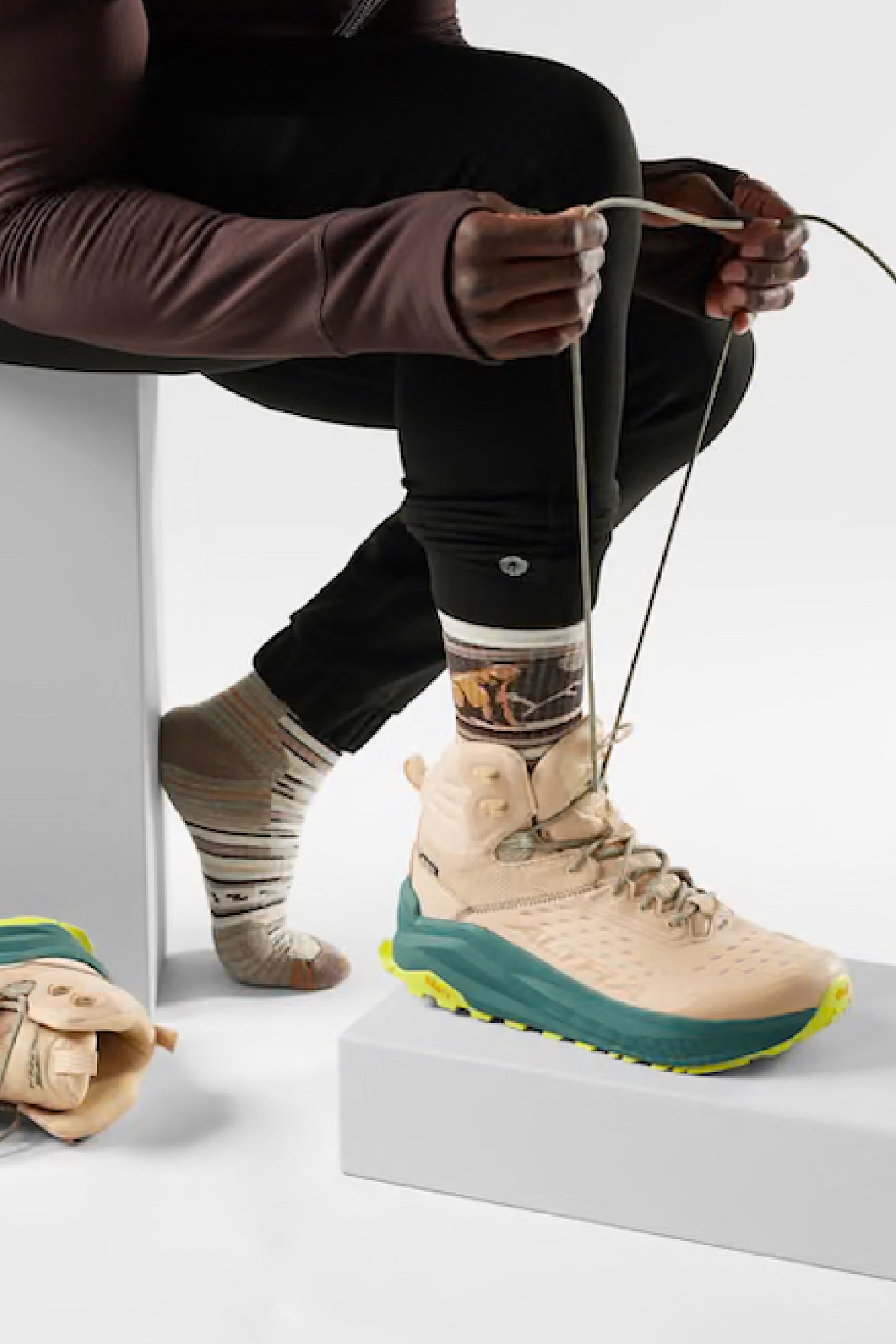 Smartwool Hike Bear Stripe Mid Crew Sock