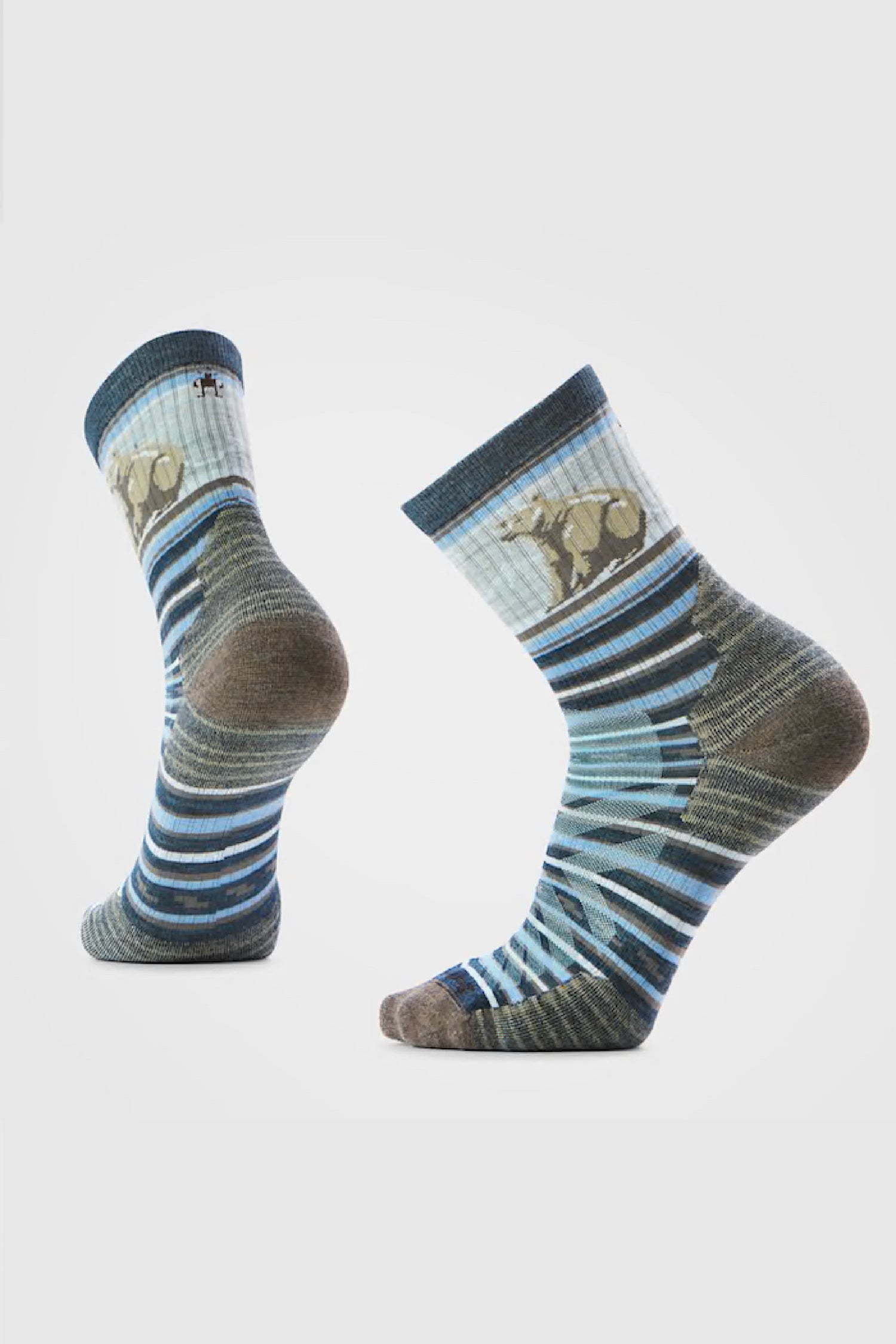 Smartwool Hike Bear Stripe Mid Crew Sock