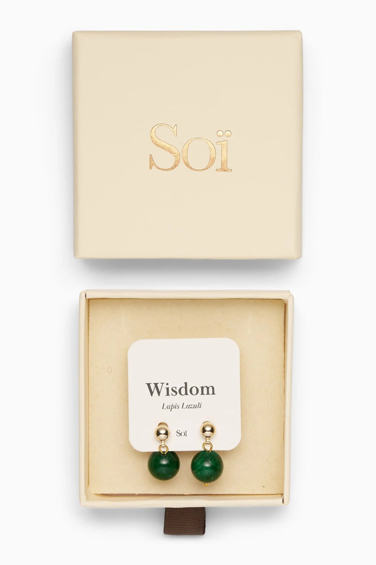 Soï Nora Green Jade Luck Earring