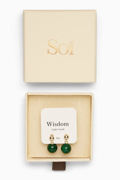 Soï Nora Green Jade Luck Earring