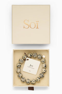 Soï Chunky Dalmation Jasper Joy Bracelet