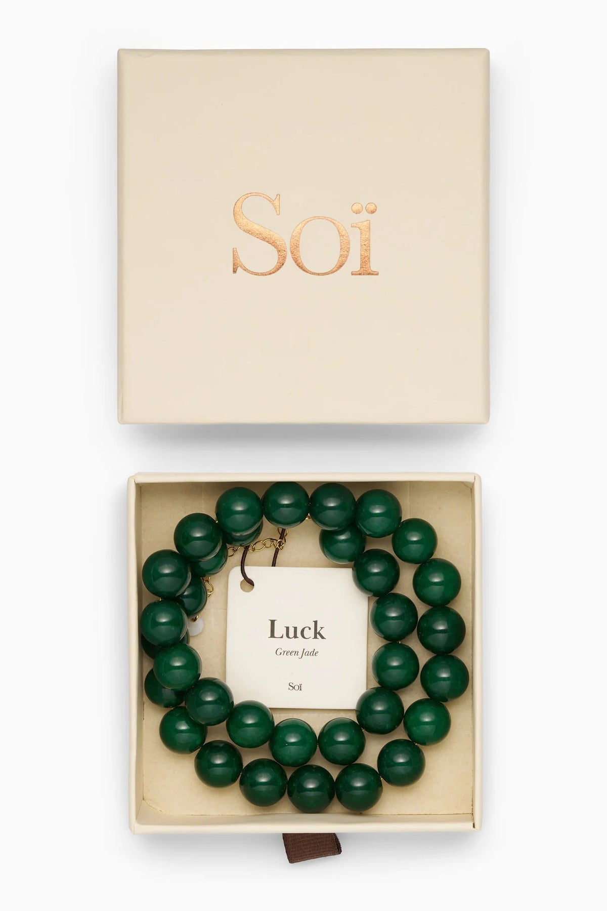 Soï Faro Green Jade Luck Necklace