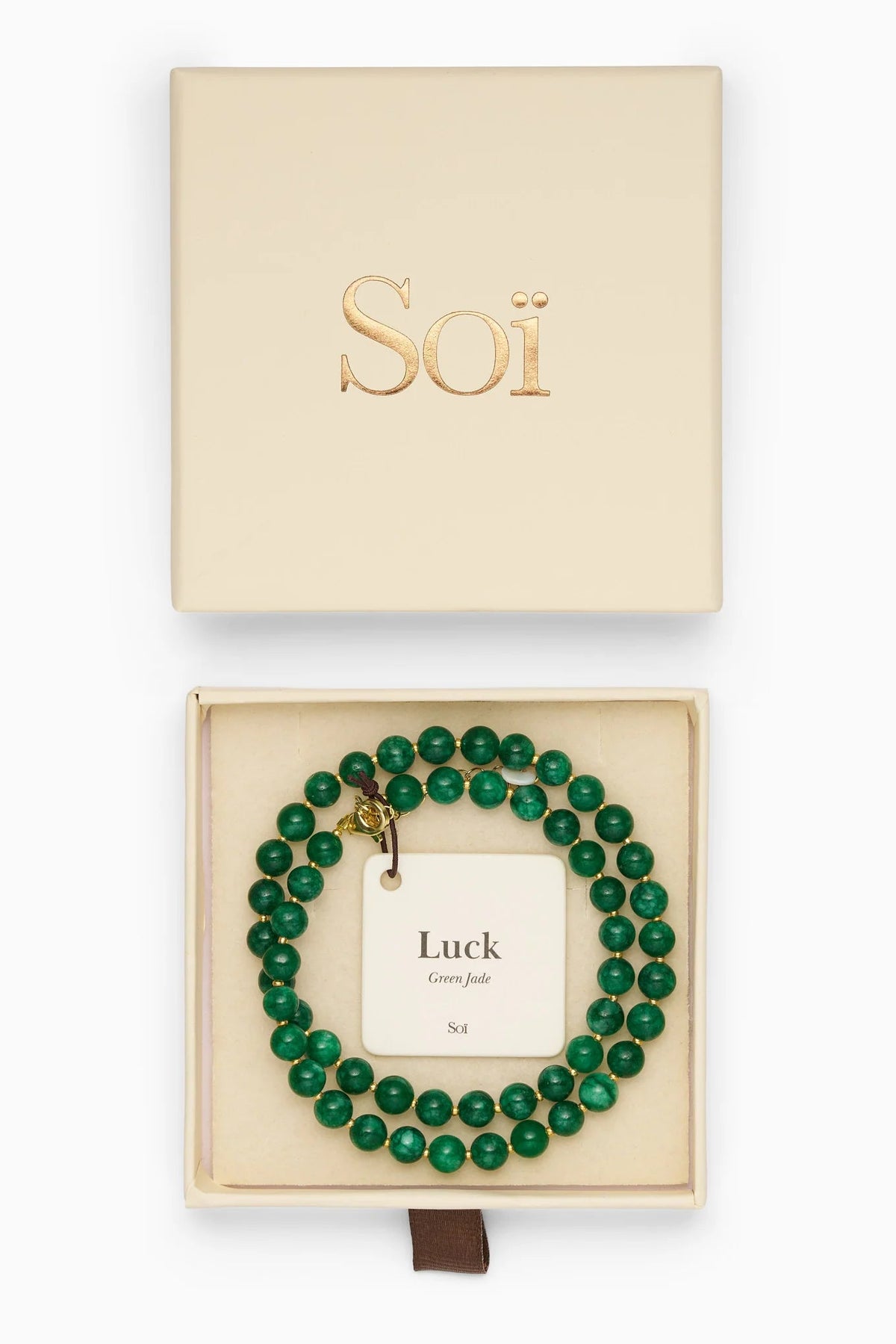 Soï Hailey Green Jade Luck Necklace