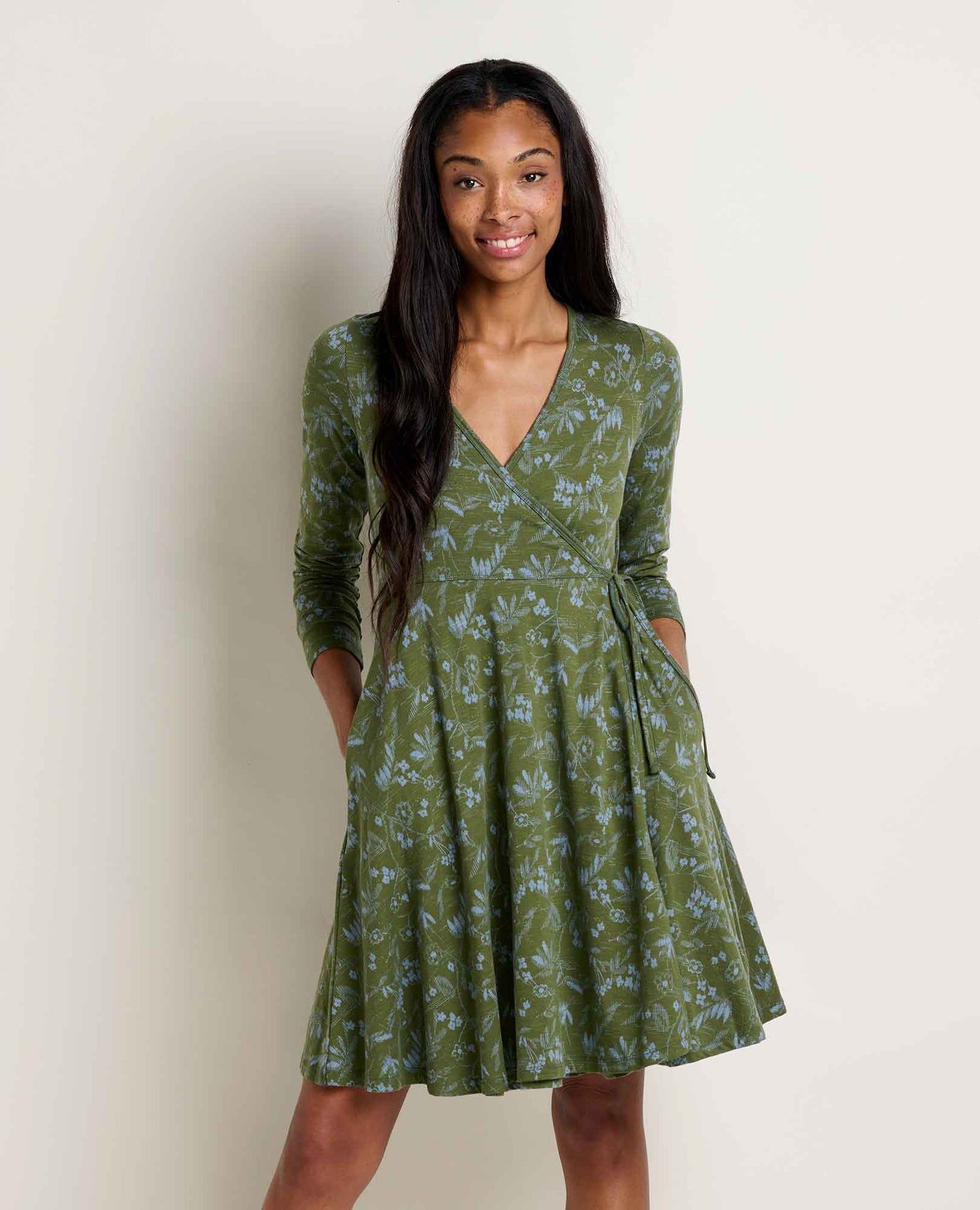 Toad & Co Freesia Long Sleeve Wrap Dress