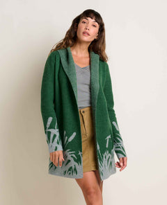 Toad & Co Heartfelt Merino Wool Open Front Cardigan Hoodie