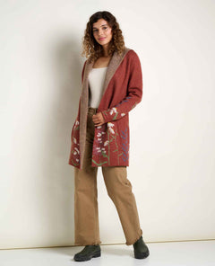 Toad & Co Heartfelt Merino Wool Open Front Cardigan Hoodie