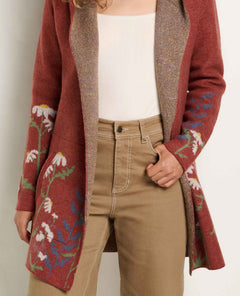 Toad & Co Heartfelt Merino Wool Open Front Cardigan Hoodie