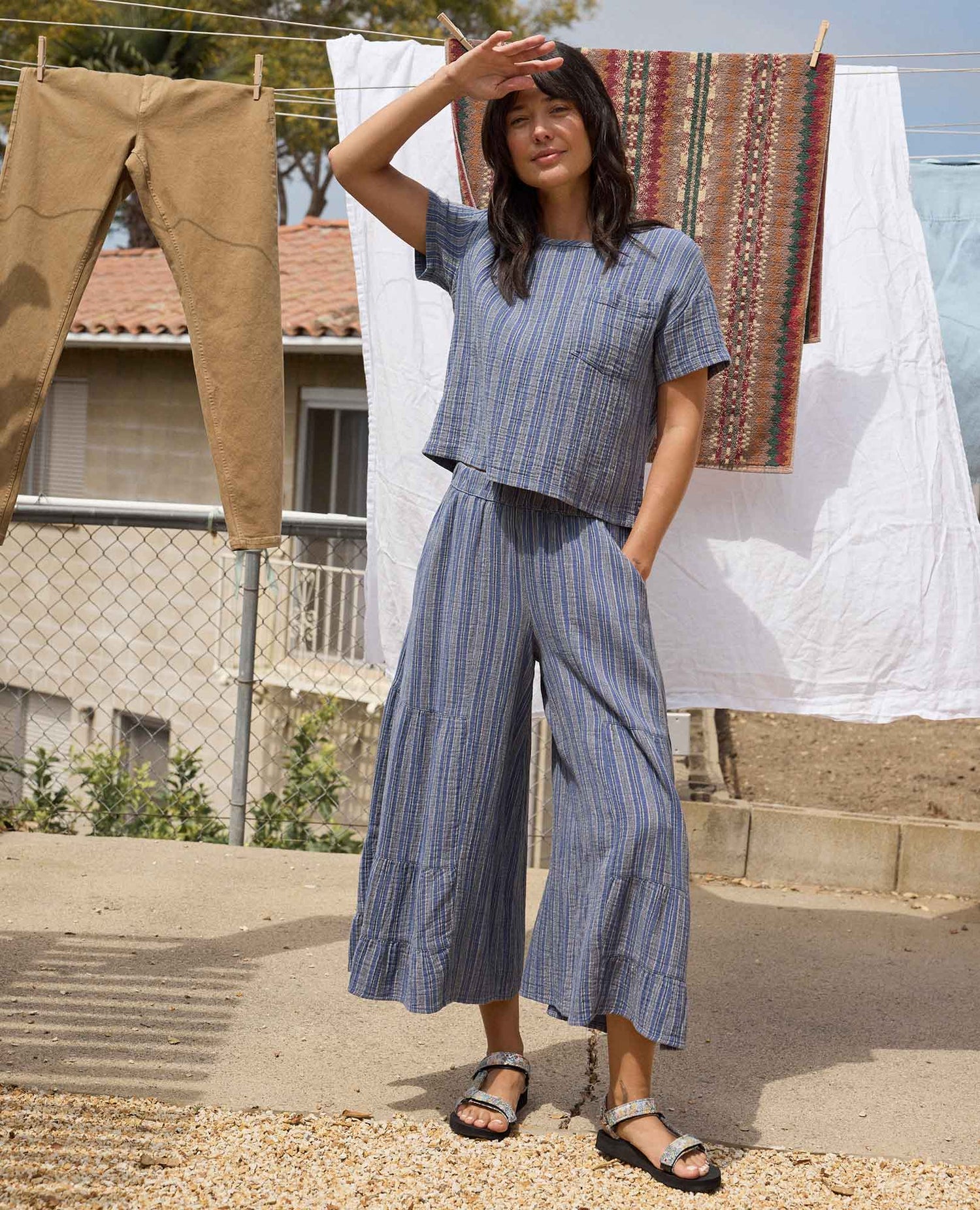 Toad & Co Tate Double Weave Palazzo Pant