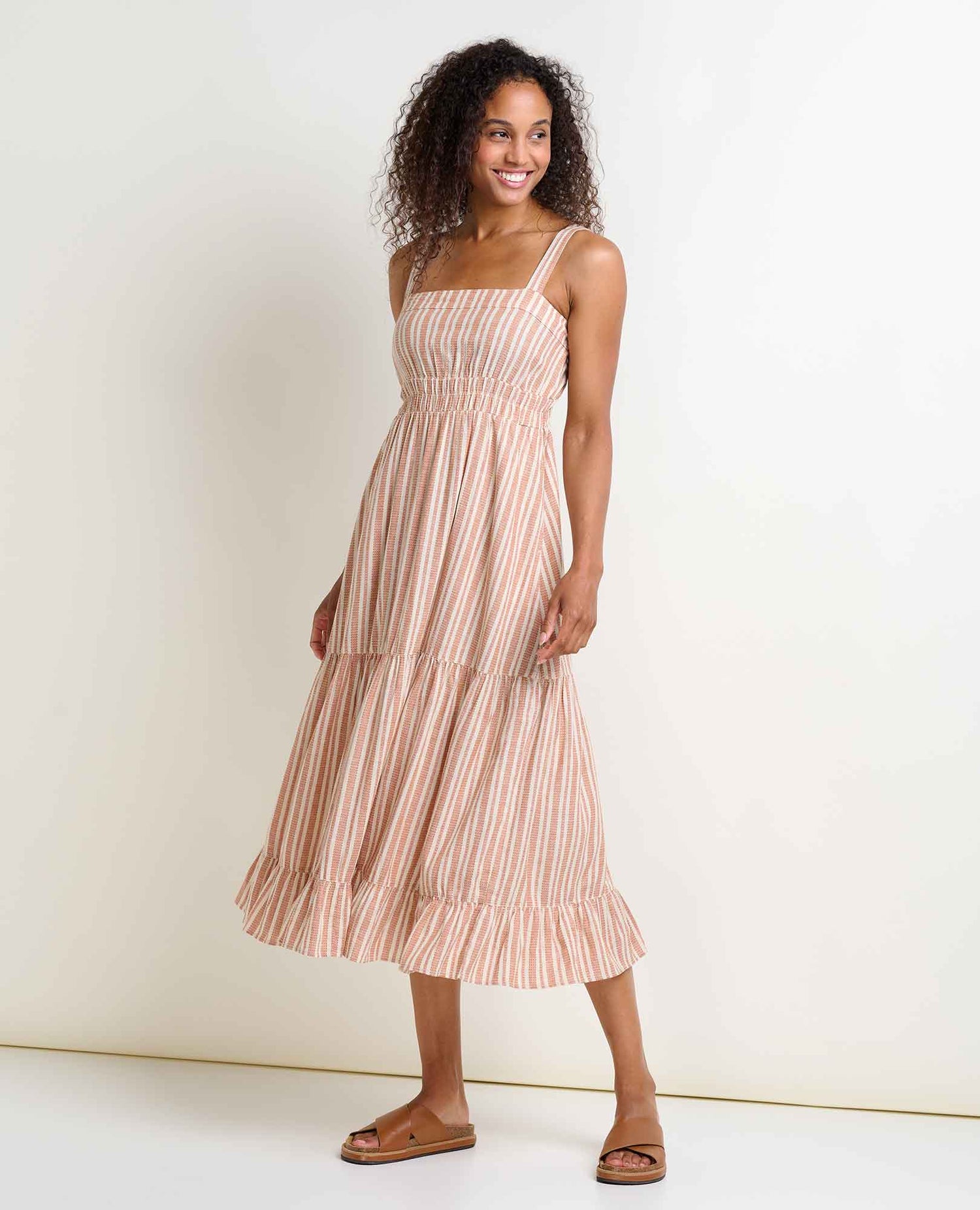 Toad & Co Taj Hemp Tiered Midi Dress