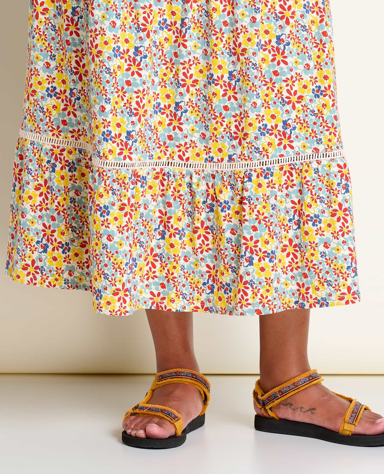 Toad & Co Marigold Tiered Midi Skirt