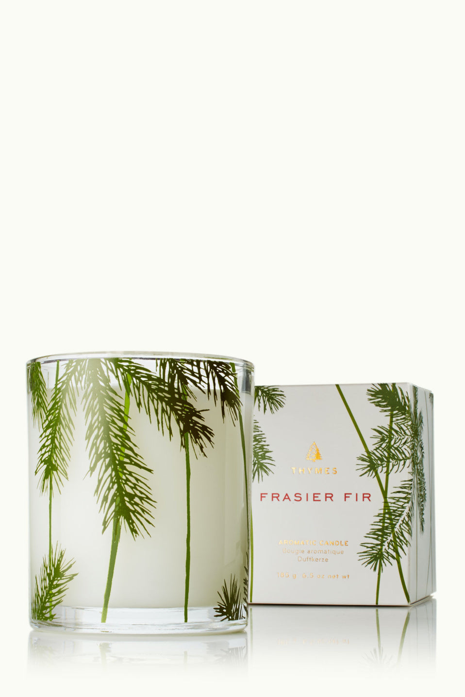 The Thymes Poured Candle Pine Needle Design