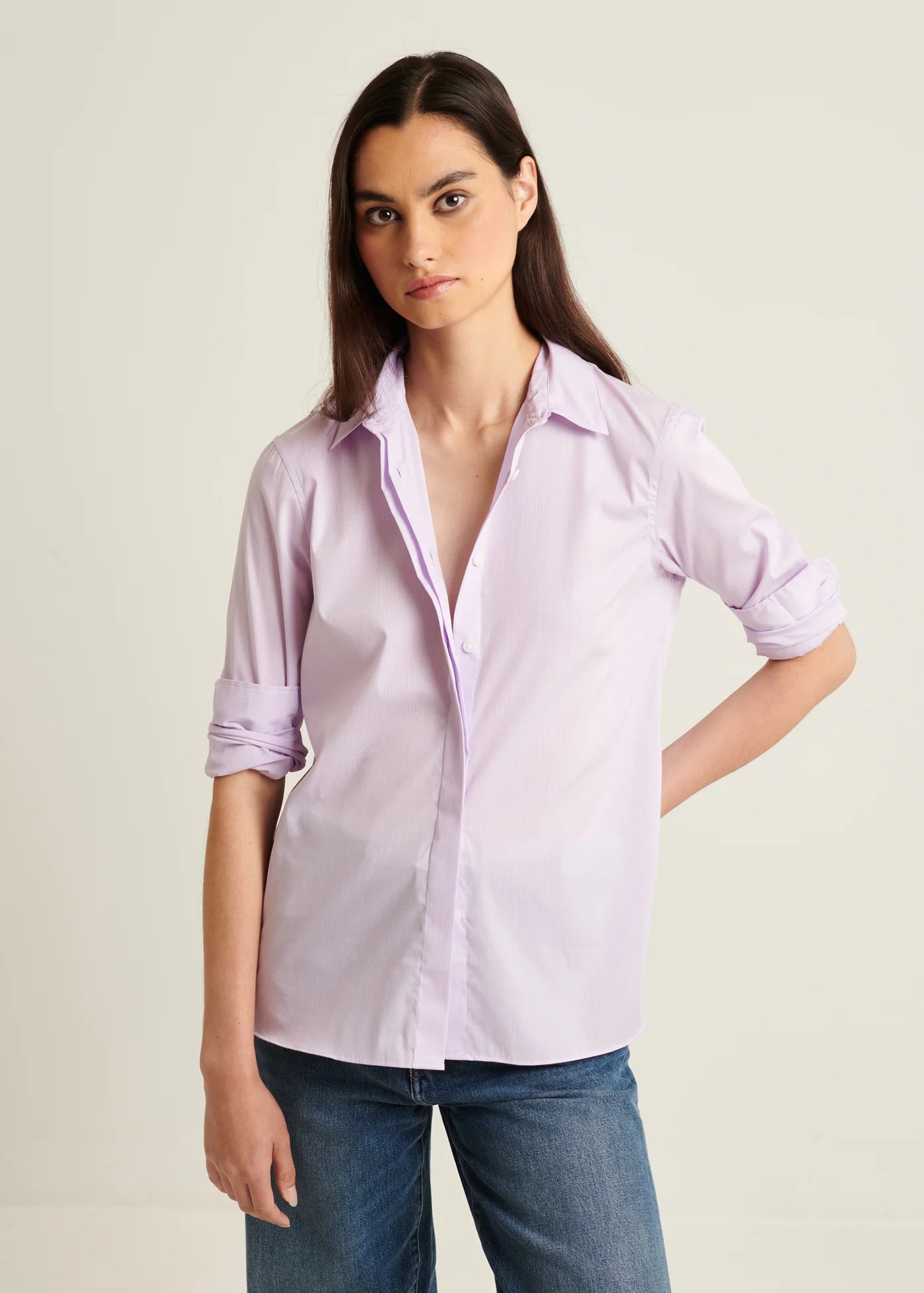 🇨🇦 Patrick Assaraf Cotton Stretch Relaxed Shirt