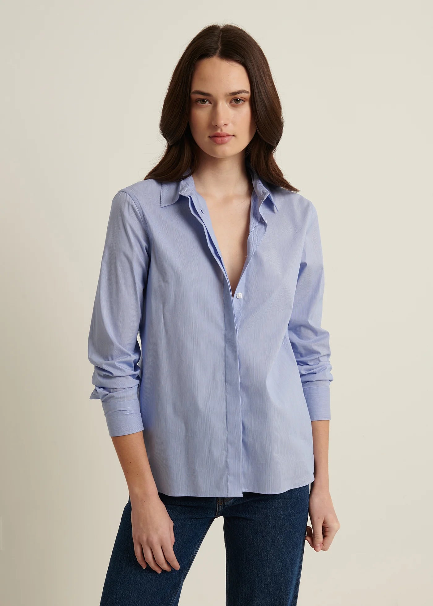 🇨🇦 Patrick Assaraf Cotton Stretch Relaxed Shirt