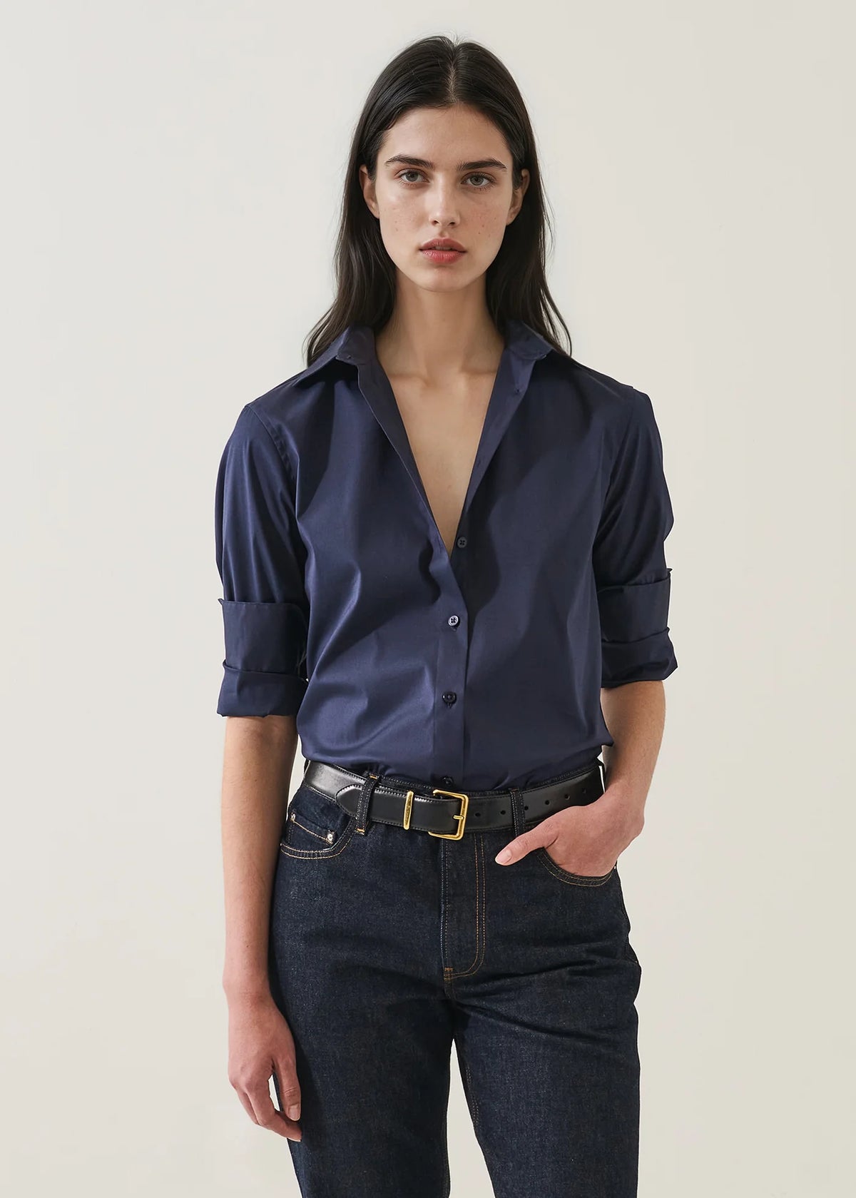 Patrick Assaraf Classic Stretch Cotton Shirt