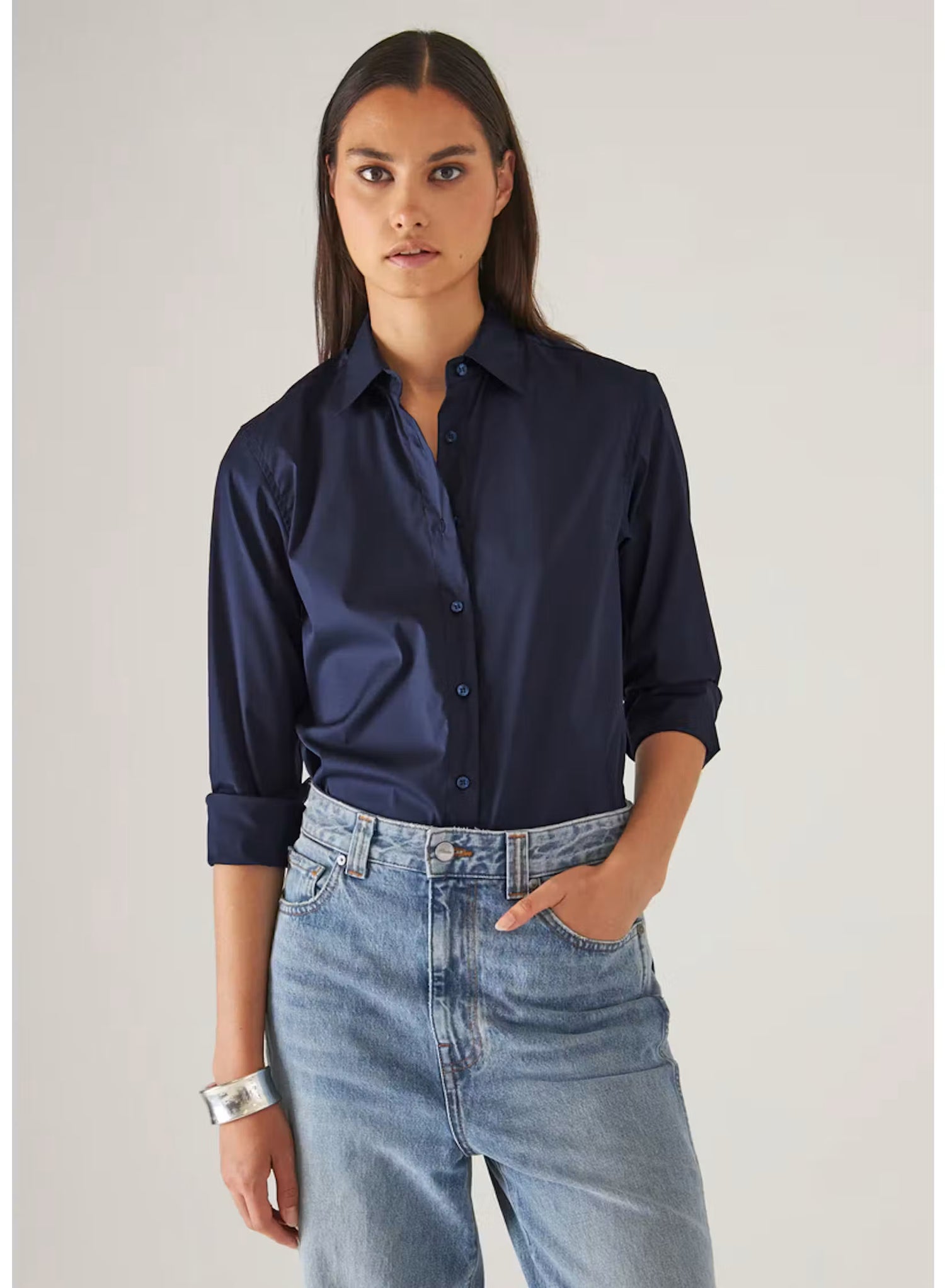 Patrick Assaraf Classic Stretch Cotton Shirt