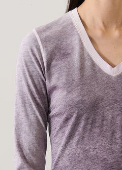 🇨🇦 Patrick Assaraf Reverse Spray Pima Cotton V-Neck T-Shirt