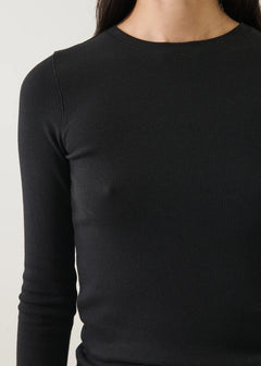 🇨🇦 Patrick Assaraf Long Sleeve Cotton Modal Rib Crew T-Shirt