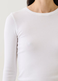 🇨🇦 Patrick Assaraf Long Sleeve Cotton Modal Rib Crew T-Shirt