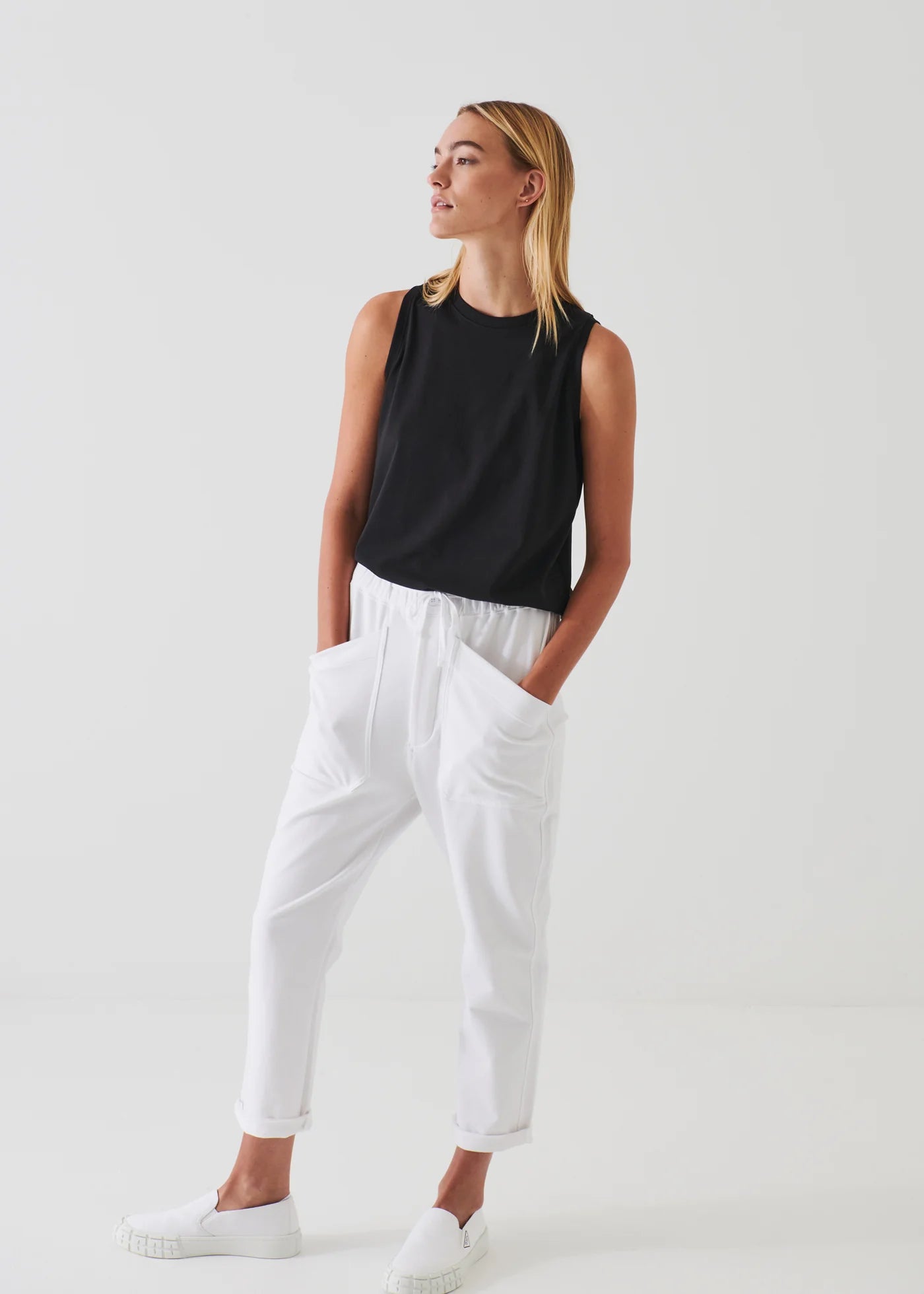 🇨🇦 Patrick Assaraf Iconic Pima Cotton Stretch Boyfriend Tank