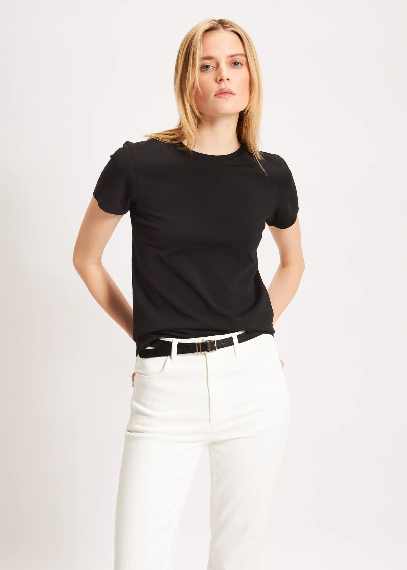 🇨🇦 Patrick Assaraf Iconic Pima Cotton Stretch Slim T-Shirt