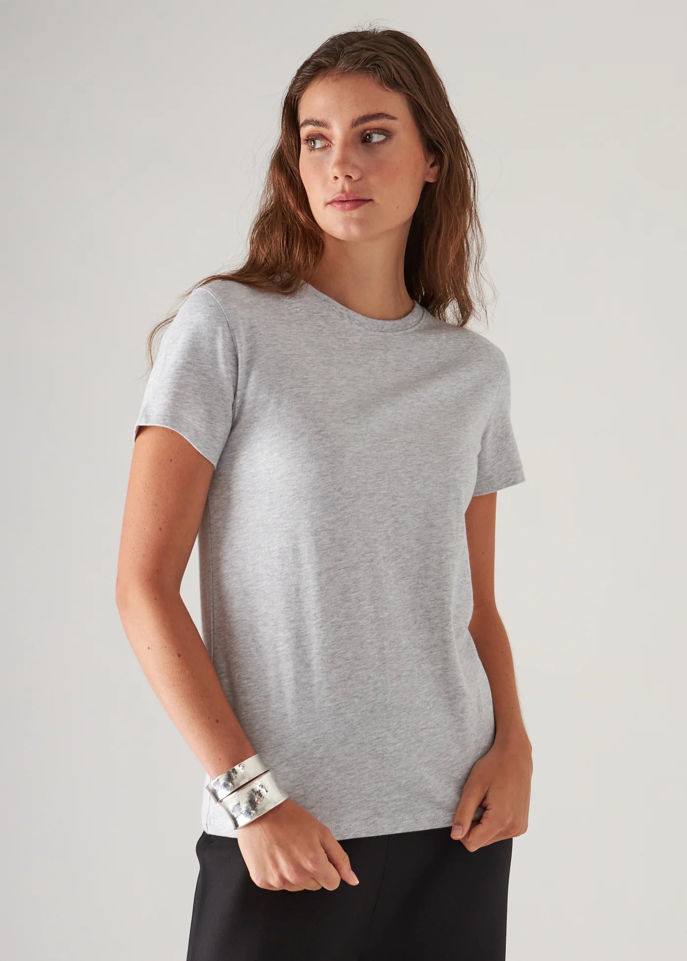 🇨🇦 Patrick Assaraf Iconic Pima Cotton Stretch Slim T-Shirt