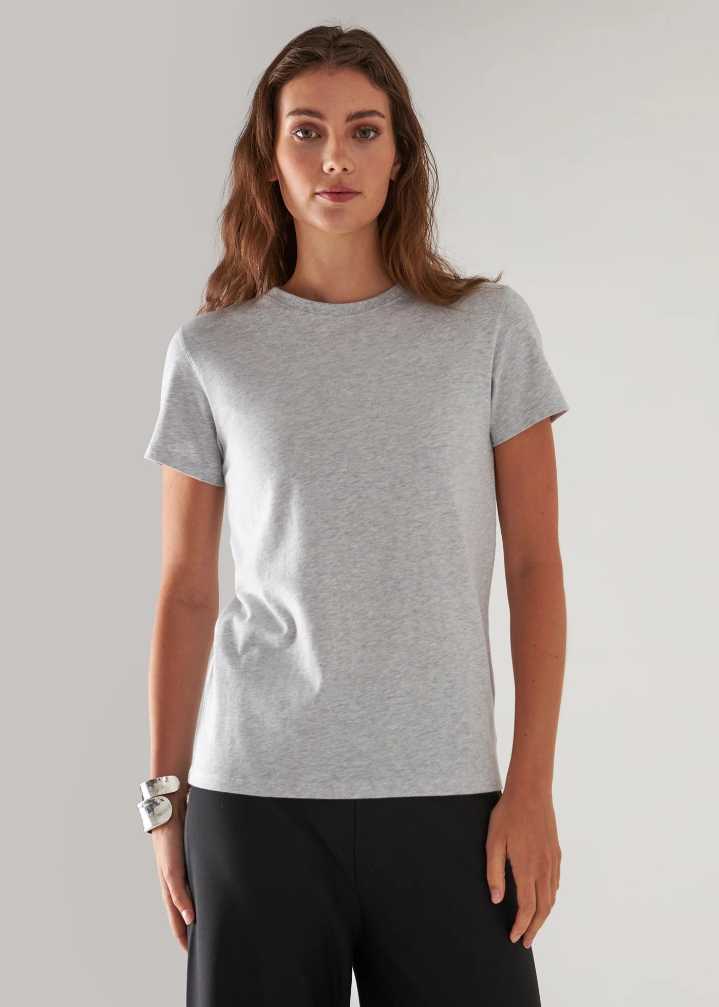 🇨🇦 Patrick Assaraf Iconic Pima Cotton Stretch Slim T-Shirt