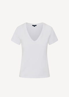 🇨🇦 Patrick Assaraf Iconic Pima Cotton Stretch Slim V-Neck T-Shirt