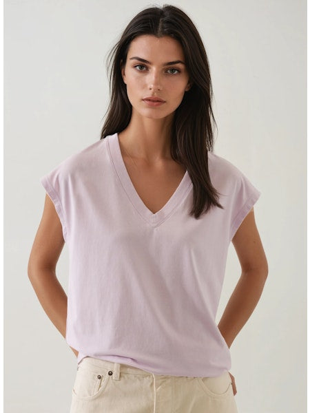 🇨🇦 Patrick Assaraf Short Sleeve Iconic Sublime V-Neck Dolman Tee