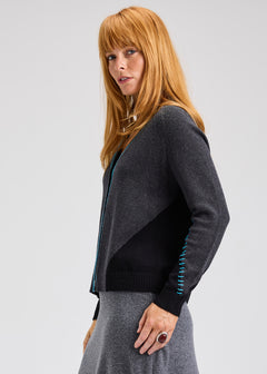 Zaket & Plover Panelled Cardigan