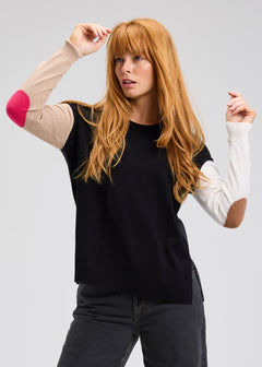 Zaket & Plover Elbow Intarsia Sweater