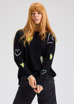 Zaket & Plover Intarsia Hearts Sweater