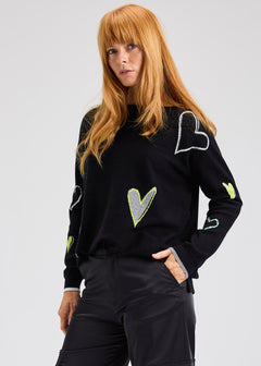 Zaket & Plover Intarsia Hearts Sweater