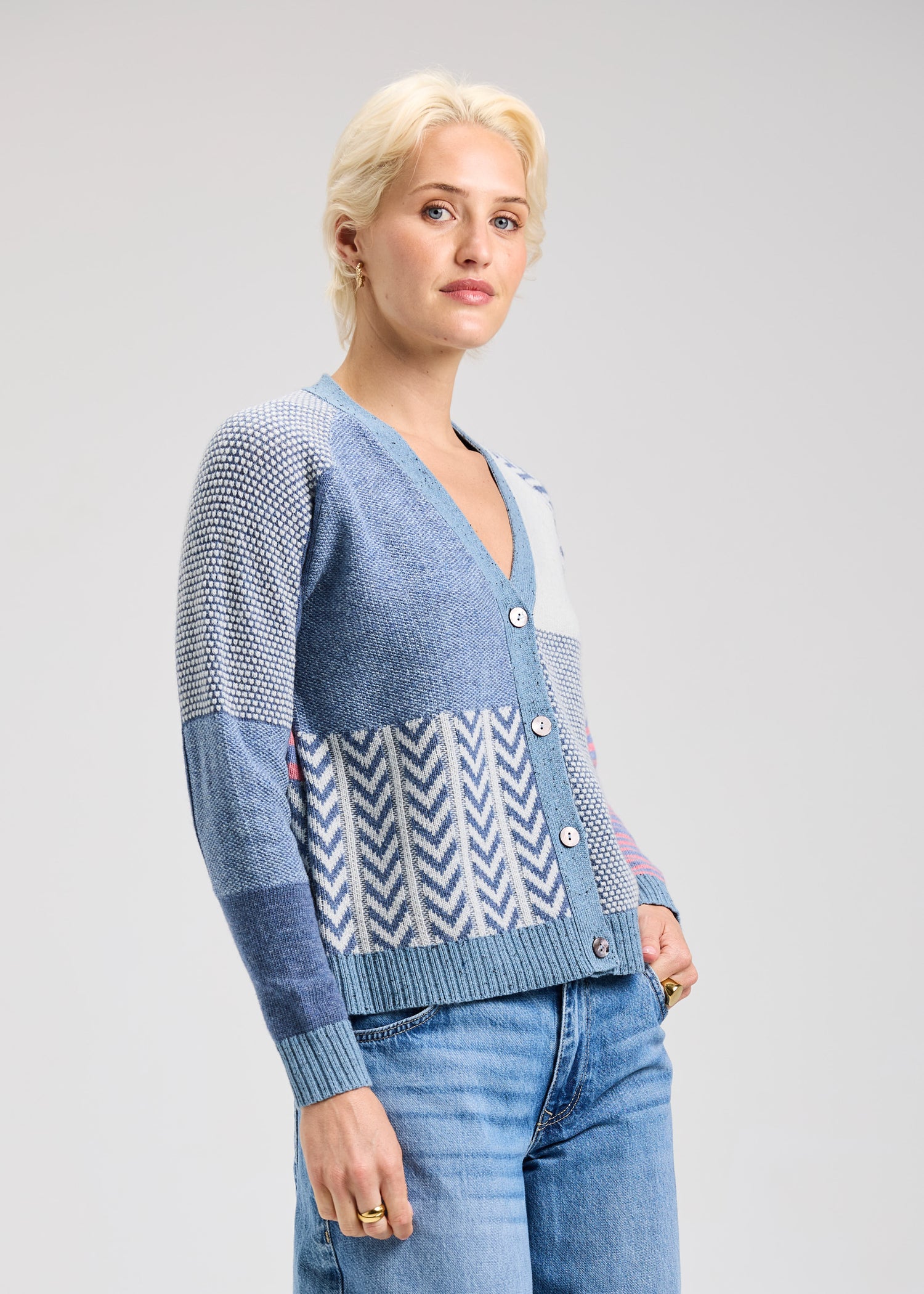 Zaket & Plover Textured Cardigan