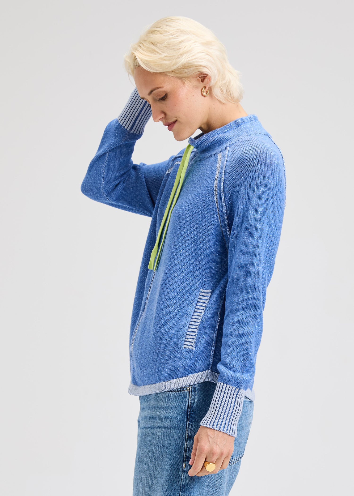 Zaket & Plover Two Tone Zip Up Hoodie