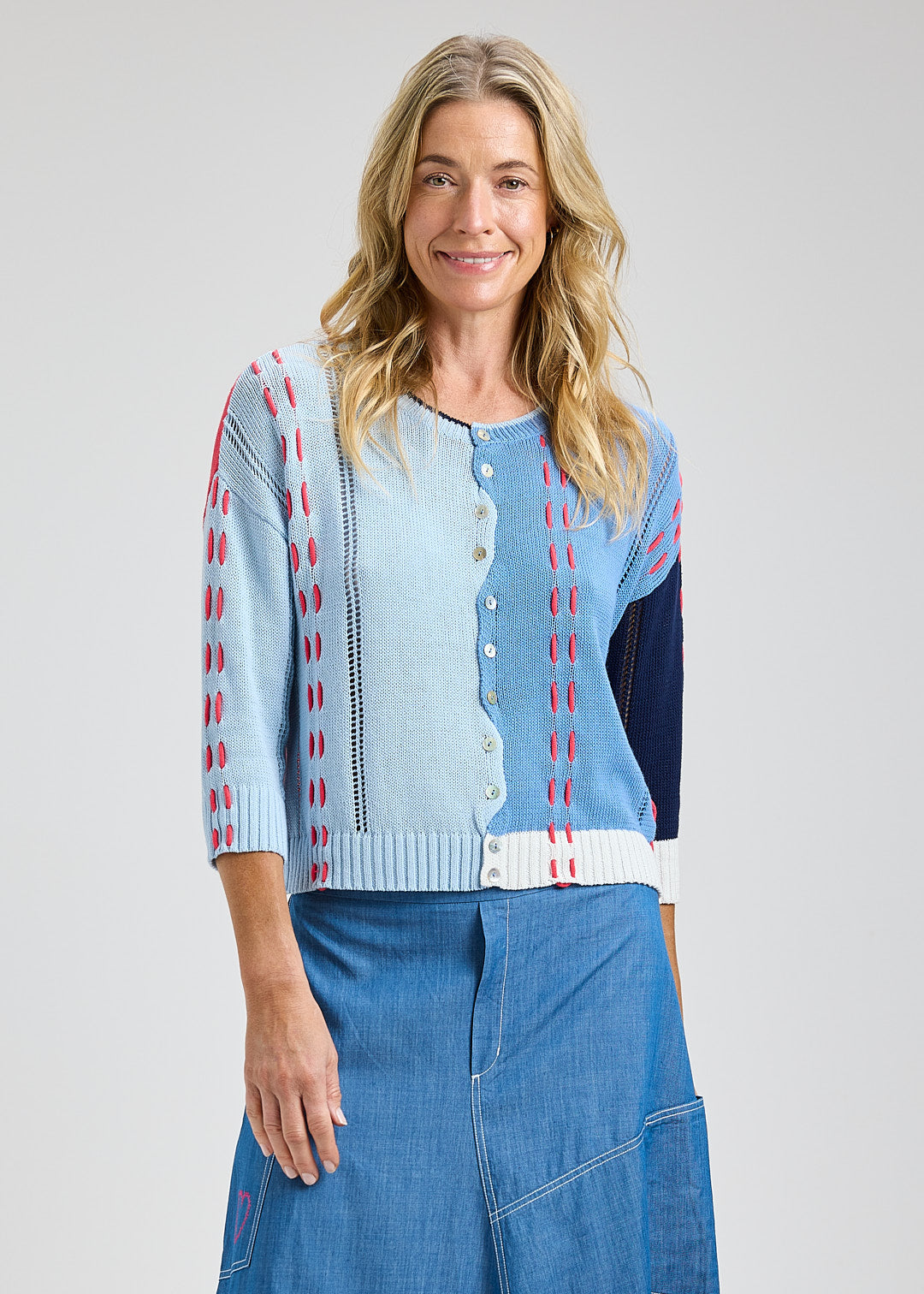 Zaket & Plover Thread Detail Cardigan