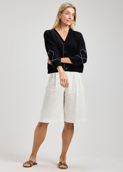 Zaket & Plover Heart Wide Sleeve Cardigan