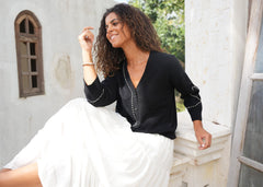 Zaket & Plover Heart Wide Sleeve Cardigan