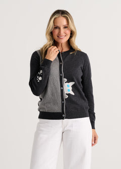 Zaket & Plover Peekaboo Cat Cardigan