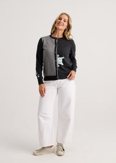 Zaket & Plover Peekaboo Cat Cardigan