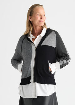 Zaket & Plover Plaited Zip Up Hoodie