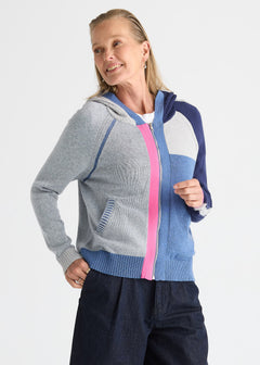 Zaket & Plover Plaited Zip Up Hoodie