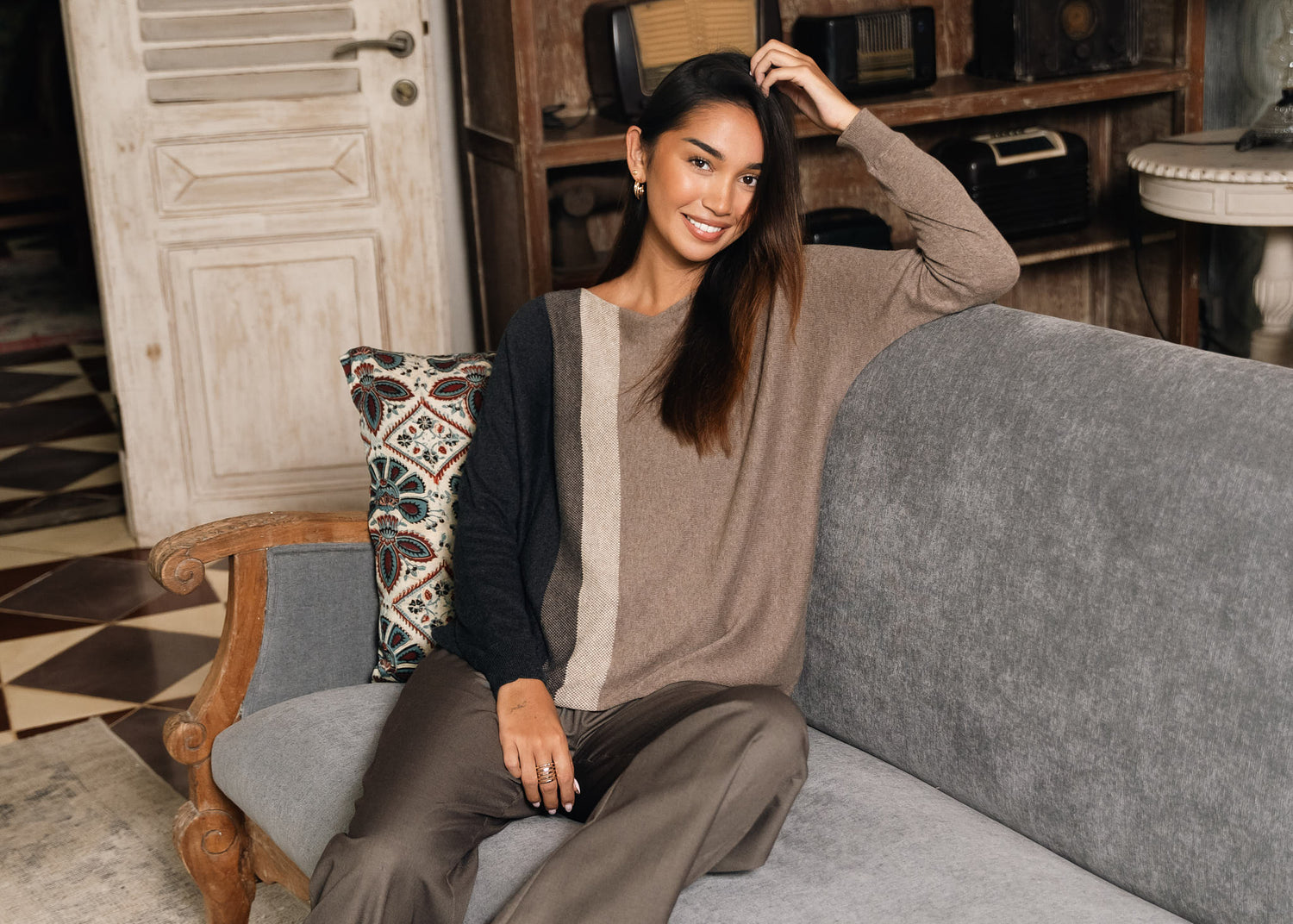 Zaket & Plover Vertical Lines Sweater